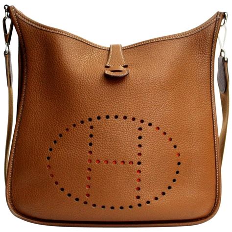 hermes clutch brown leather